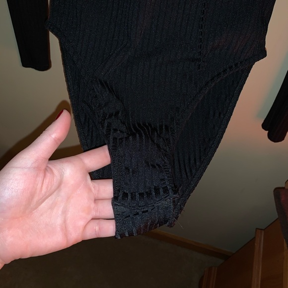 Missguided lace up black bodysuit US 4 - Picture 5 of 6